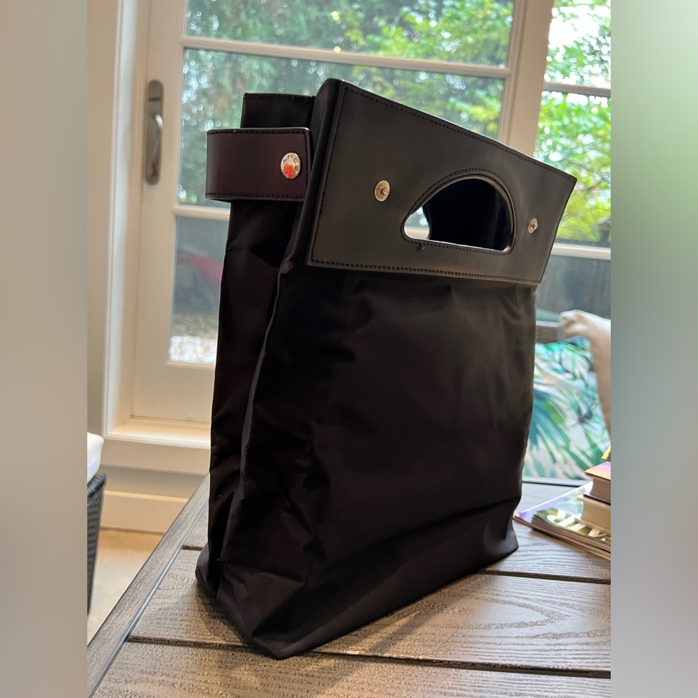 Lancel Convertible Nylon Tote